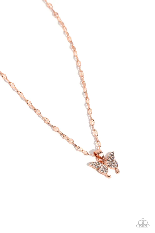 HighFlying Hangout Copper Necklace Jewelry by Bretta Paparazzi Accessories Necklaces