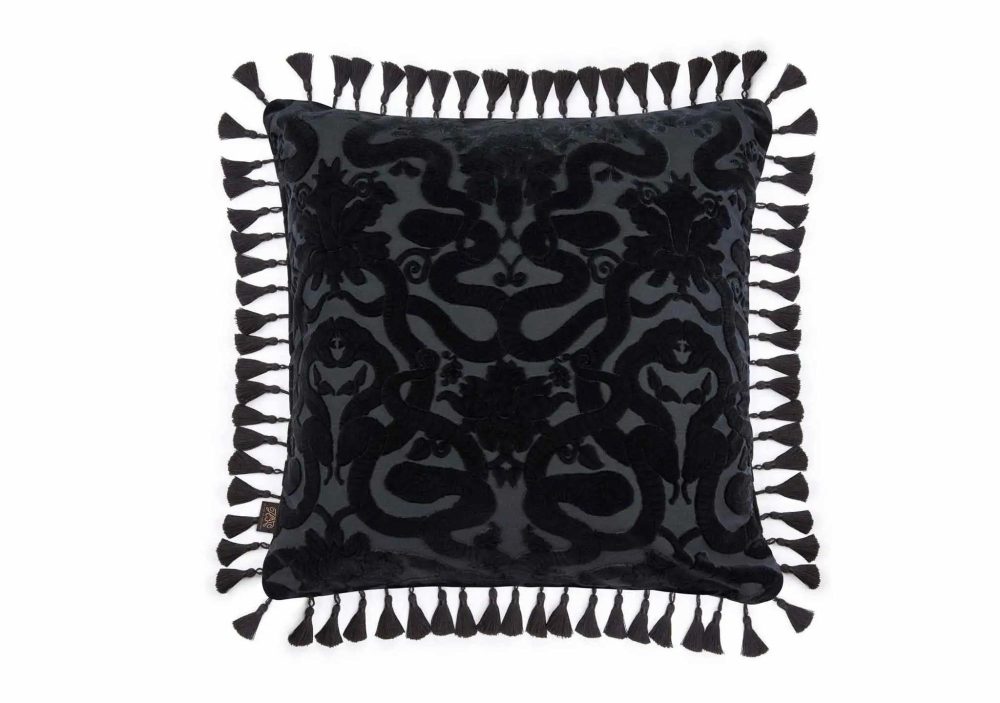 Cushions |  Anaconda Noir Large Cushion Cushions Cushions