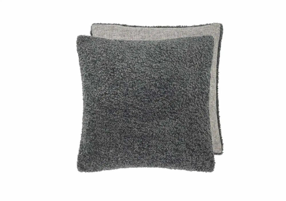 Cushions |  Merelle Graphite Faux Fur Cushion Cushions Cushions