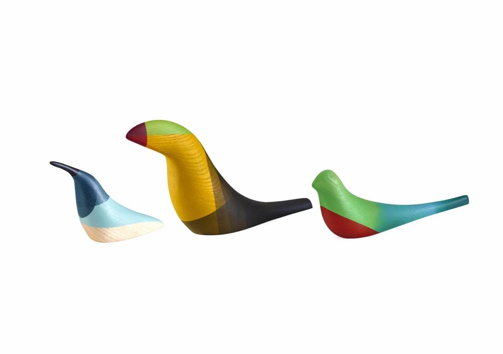 Objects d’Art |  Pajaros Set Of 3 Decorative Birds Objects d’Art Black