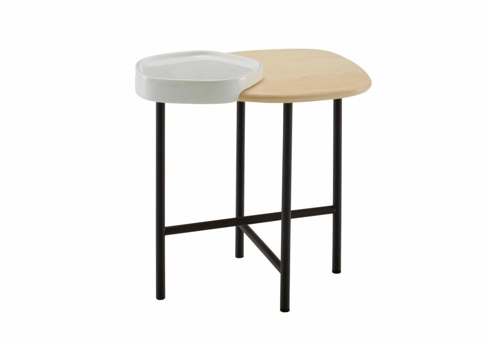 Occasional Tables |  Lewa Occasional Table Occasional Tables Black Stained Ash / White Ceramic