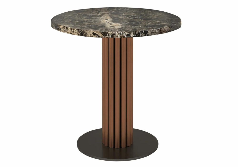 Occasional Tables |  Miles Side Table Round Occasional Tables Marble - Nero Marquina