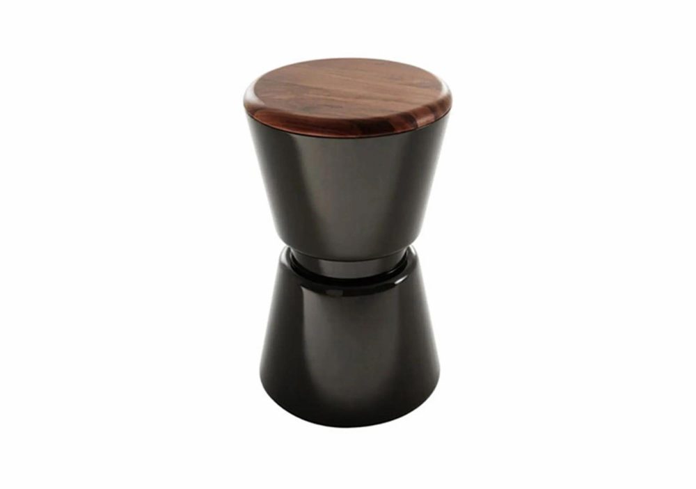 Occasional Tables |  Twin Side Table Occasional Tables Finish Black / Top Walnut / HT