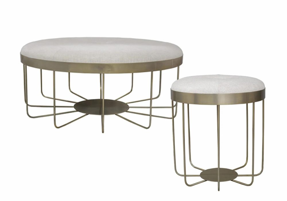 Ottomans & Benches |  Lewis Stool Ottomans & Benches FR6 Gramercy Magnesium 90343/003