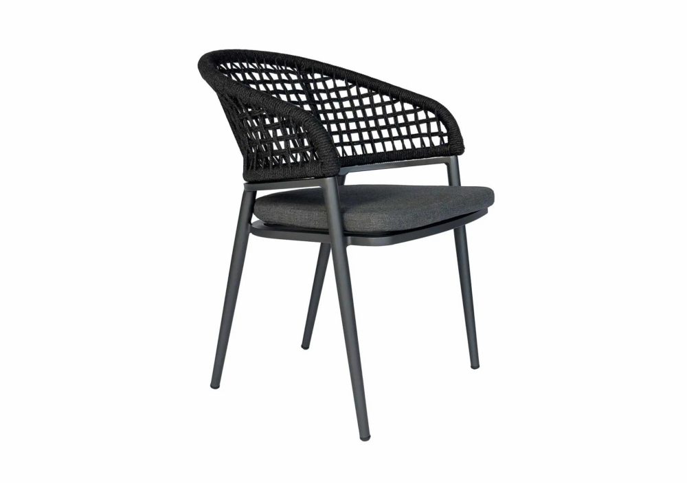 Outdoor Dining |  Jack Dining Armchair Outdoor Dining Charcoal / Black Rope / Charcoal Olefin