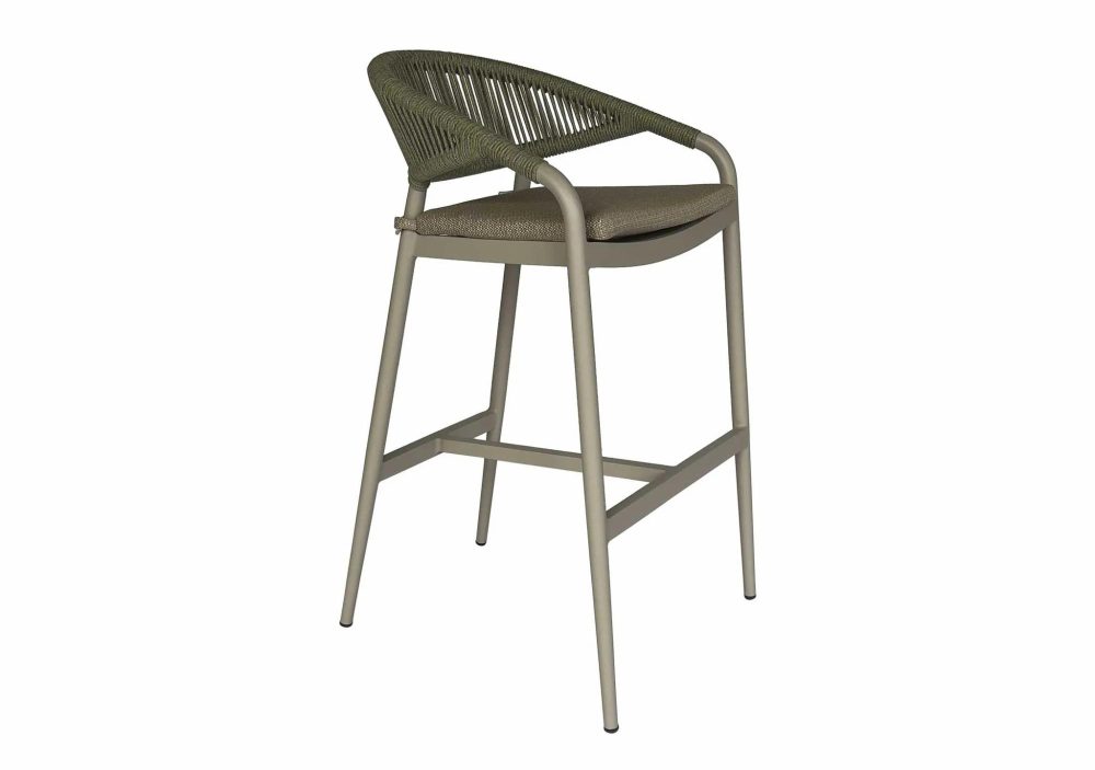 Outdoor Dining |  Pixl Barstool Outdoor Dining Charcoal / Black Rope / Sunproof Fontelina 090