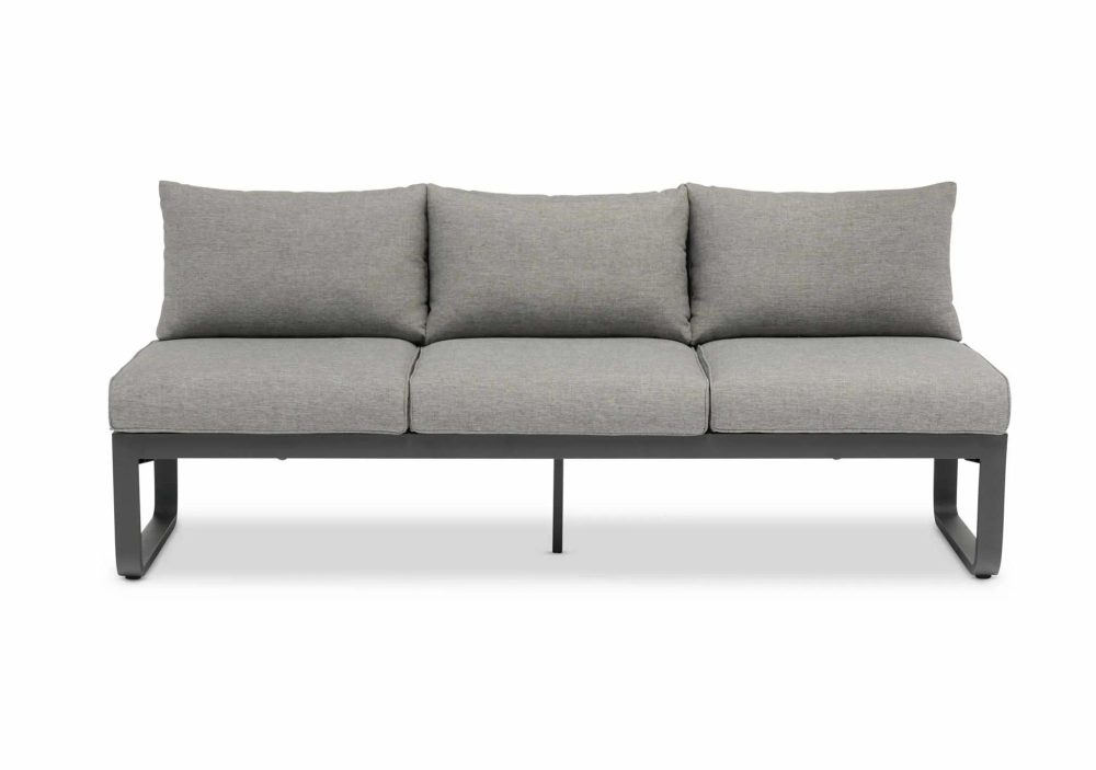 Outdoor Living |  Bloom 3 Seater Sofa Outdoor Living Charcoal / Washed Grey Olefin