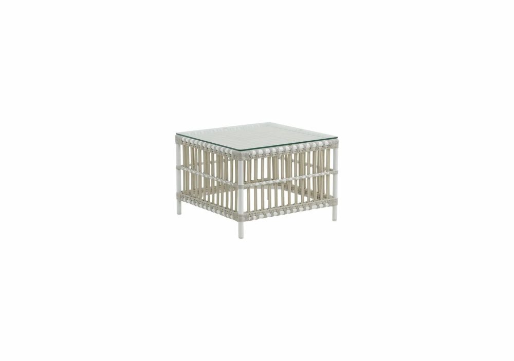 Outdoor Living |  Caroline Exterior Side Table Outdoor Living Aluminium Dove White