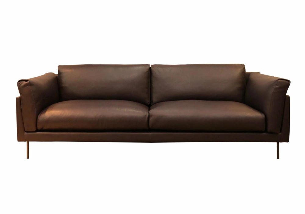 Sofas |  Helene Sofa Sofas Leather C Anilcalf Camel /Anthracite Steel Feet