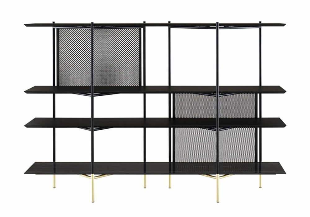 Storage & Display |  Clyde Shelving Unit Storage & Display Black Stained Oak / Black Lacquered Steel