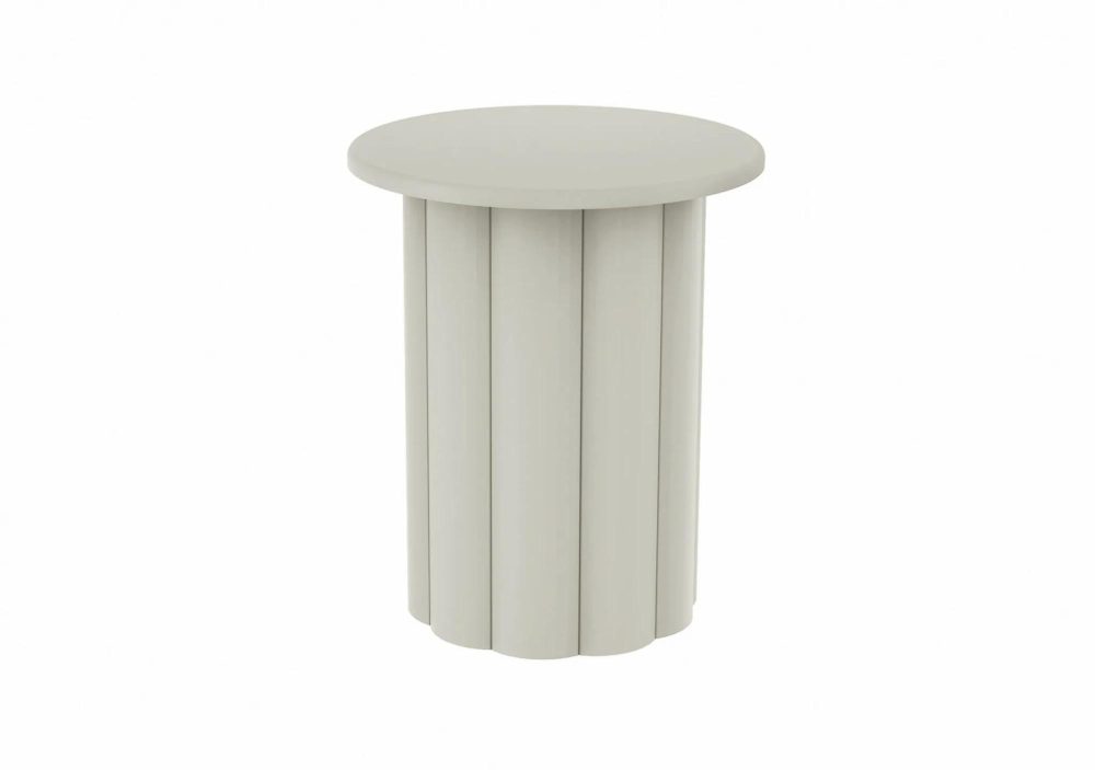 Outdoor Living |  Lotus Round Side Table Outdoor Living Olive Grey